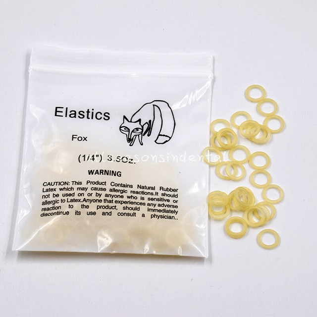 100 Pcs/Pack Dental Orthodontic Animal Rubber Bands Elastics Latex