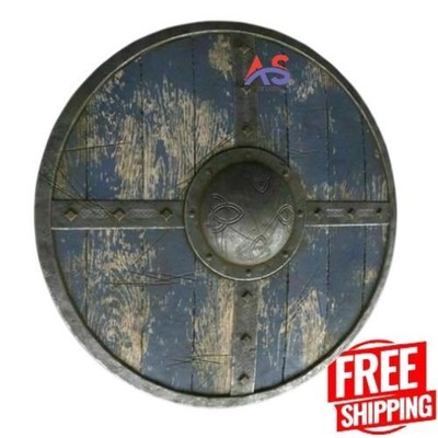 Viking Shield 24''/30''/35'' Battle-Ready Shield Wooden Shield Heavy Metal Fittings