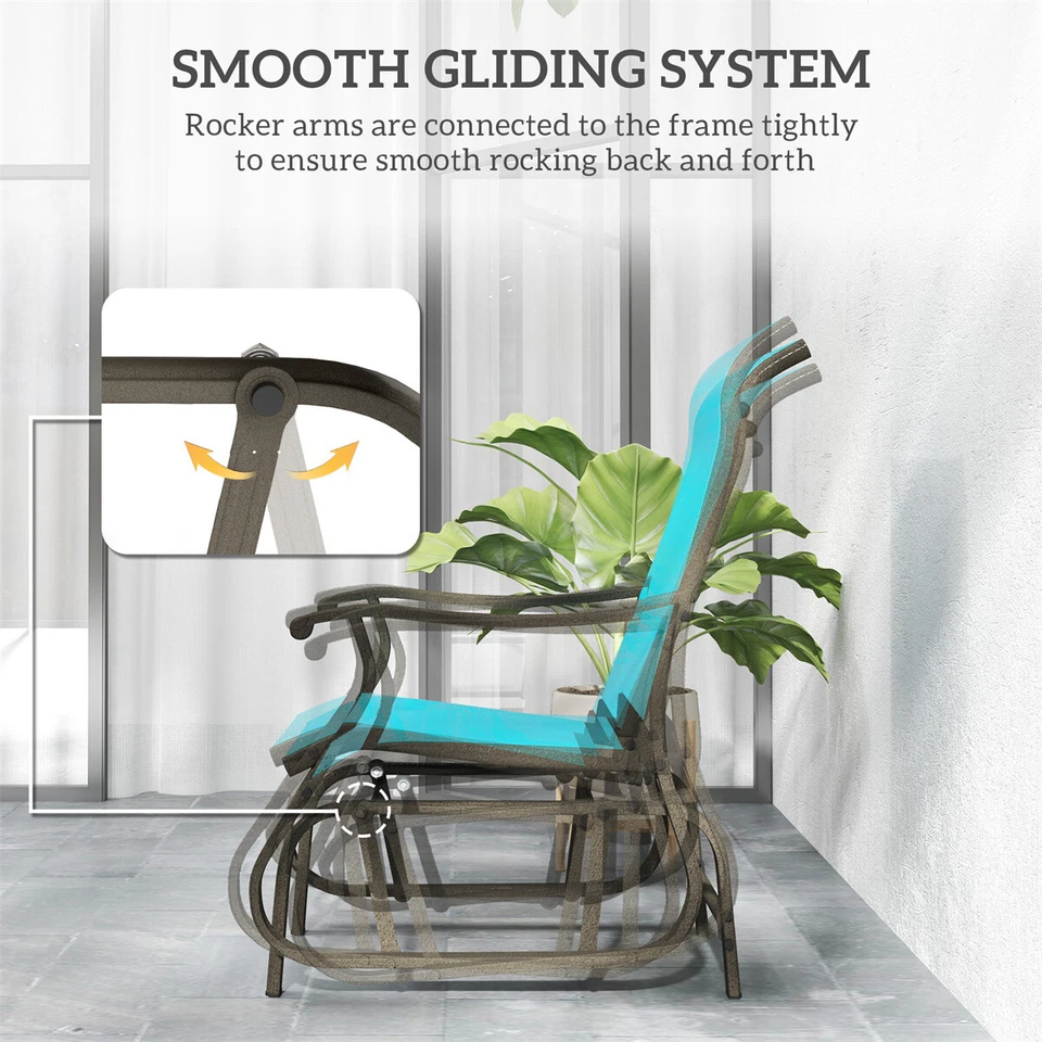 Кресло-планер изогнутая спинка сиденья и подлокотники для комфорта - Изображение 4 из 4