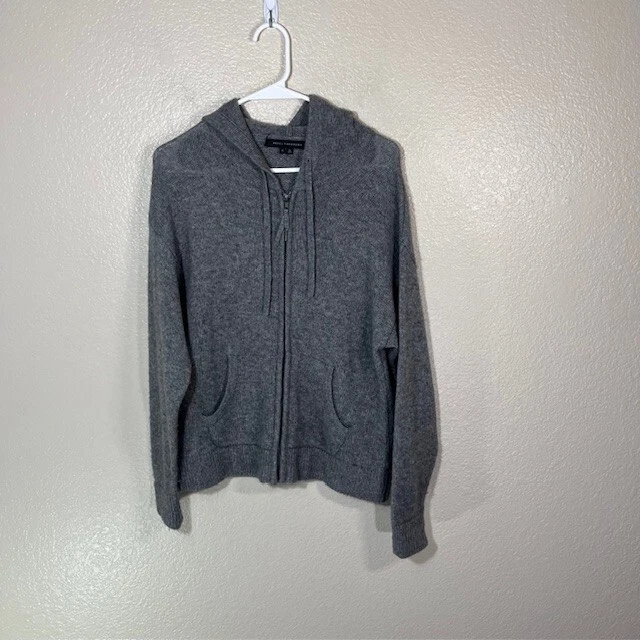 Sudadera con Capucha Calavera Cachemira Para Mujer Pequeña Cremallera Completa Bordada Espalda Suéter Foto 3 de 4