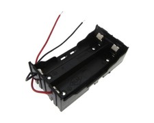 2 18650 Li-ion Rechargeable Battery Holder Wire Leads EH