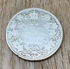 1918 CANADA  King George V 25 Cents COIN