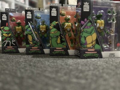 Teenage Mutant Ninja Turtles Set Of 4 Figures BST AXN GameStop