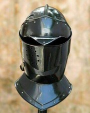 18GA LARP MEDIEVAL CLOSE HELMET BATTLE KNIGHT ARMOR HELMET GREAT best HELMET
