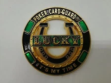 Lucky Horseshoe My Time Poker Card Guard Hand Protector US Seller Fast Ship