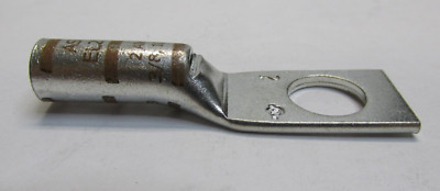 One Hole Electrical Compression Terminal Grounding Connector Lugs 2 AWG 3/8''