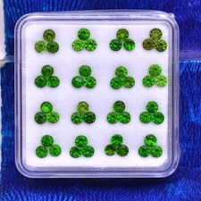 48 Pcs Natural Chrome Diopside Round Faceted Cut 2.70mm Gemstones Wholesale Lot