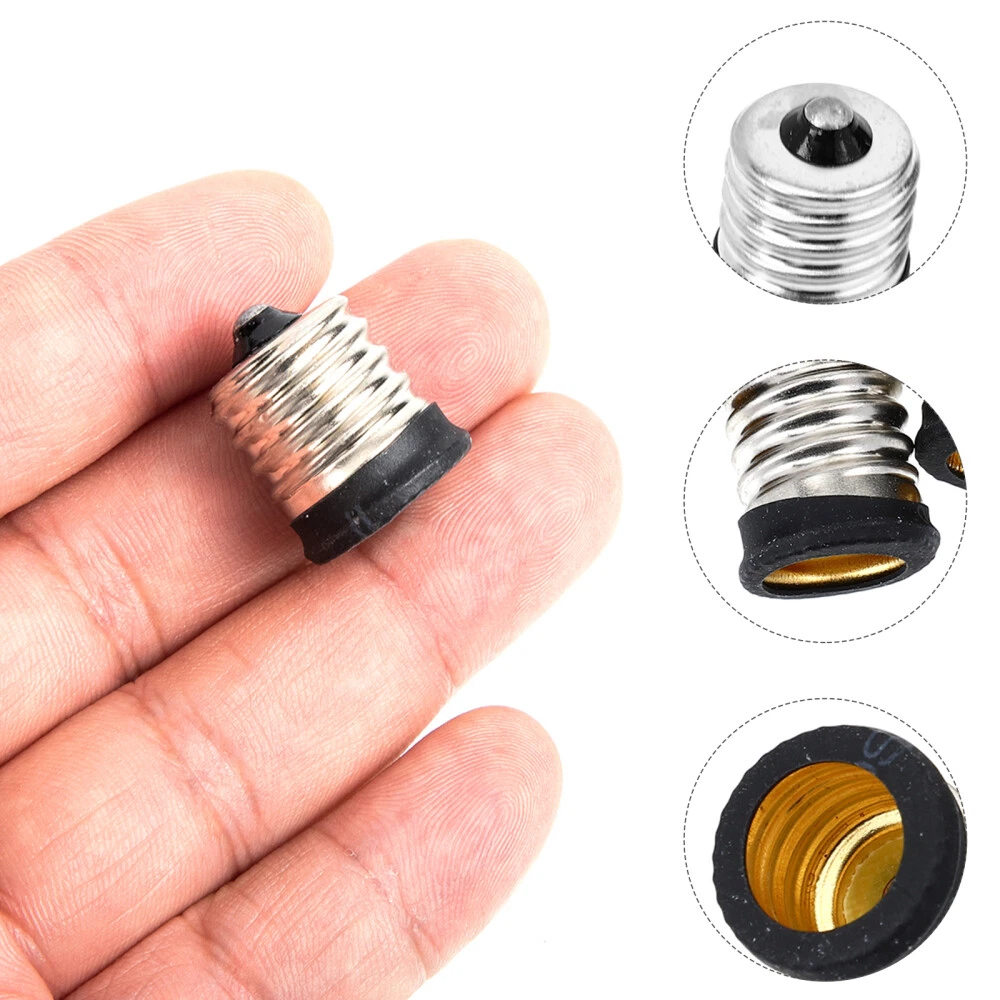 8 Pcs Convert Lamp Head Copper Holder Adapters Light Bulb E17 E14
