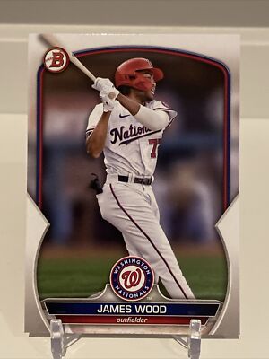 2023 Bowman Paper Base #BP-129 James Wood - Washington Nationals