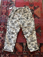 Women's Vintage White and Black Trousers