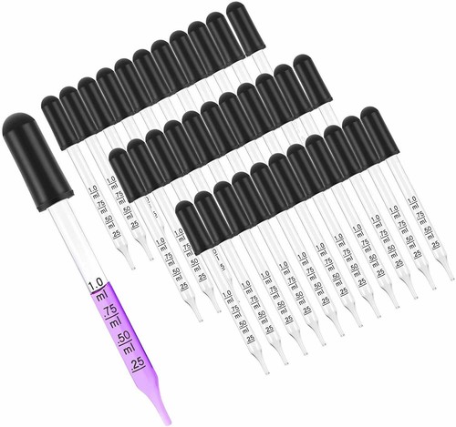 10xGlass Stain Liquid Droppers Medicine Essential Oil Craft Eye Dropper Pipettes - Picture 7 of 9