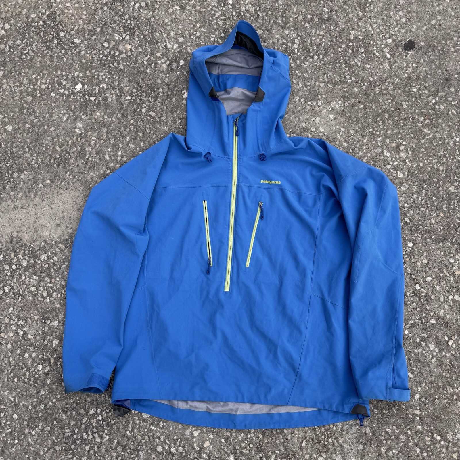 Patagonia Knifeblade  Waterproof Polartec Hoodie Jacket Forge Grey Medium XL