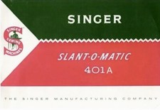 Grande Deluxe-Edition Manuale Istruzioni Singer 401A Panno da Cucire Rilegato COLORE
