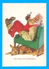 1958 Coca Cola Santa Christmas vintage print ad coke deer fawn reindeer