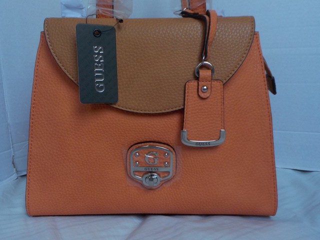 coral guess handbag