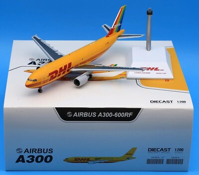 JC WINGS DHL AIRBUS A300B4-605R(F) 1:200 DIECAST MODEL SA2DHL016 IN STOCK