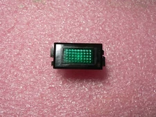 2 PC NSI 79530LQ SNAPIN GREEN LENS BLACK BEZEL RECTAN INDICATOR LIGHT .55x1.125"