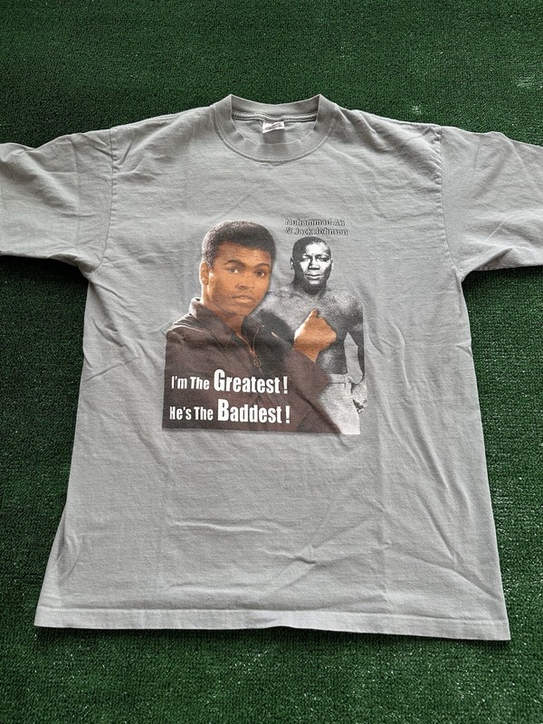 Vintage 2000s Muhammad Ali I’m The Greatest Grey Tee Size Large