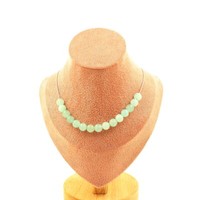 Halskette 15 Perlen Angelite 8 Mm. Kette Aus Edelstahl Halskette Damen, Hom