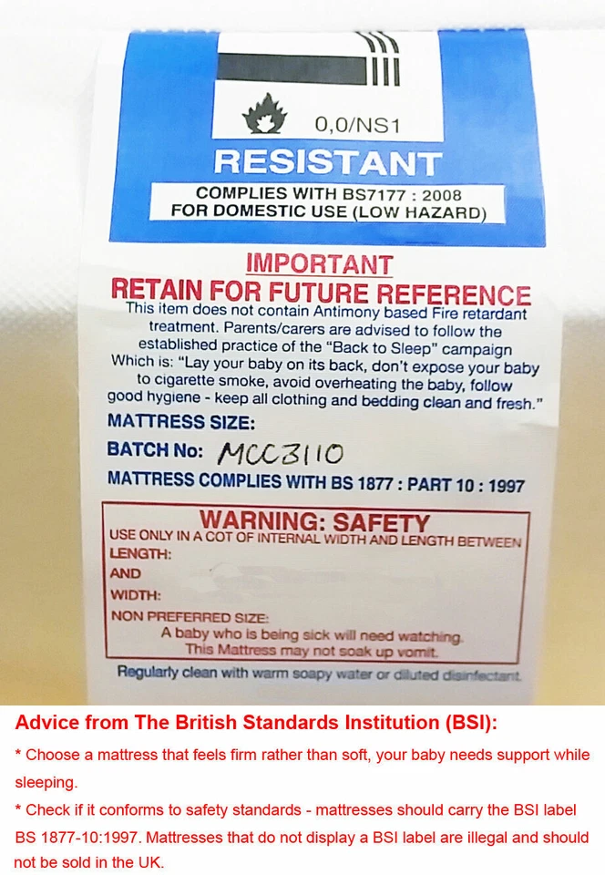 Wooden Baby Cot Bed & Drawer & Aloe Vera Mattress (Orlando with Drawer) - Image 4 of 4