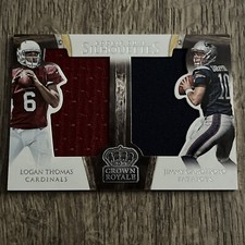 2014 Crown Royale Rookie Dual Silhouettes Jimmy Garoppolo Logan Thomas /99 SP