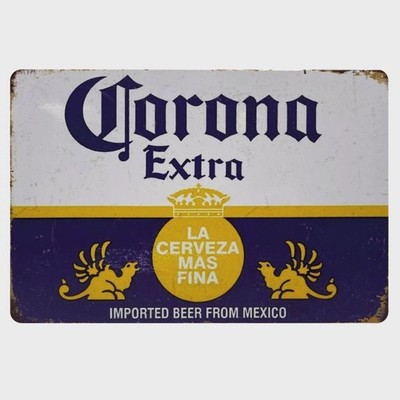 Blechschild Corona Extra Mexikanisches Bier Vintage Metallschild TEL3566
