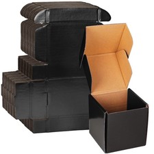 4x4x4 Black Cardboard Boxes 30 Pack Small Shipping Boxes For Small Business Mail