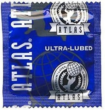 100 pieces pack Atlas ultra lubricated latex condoms condones
