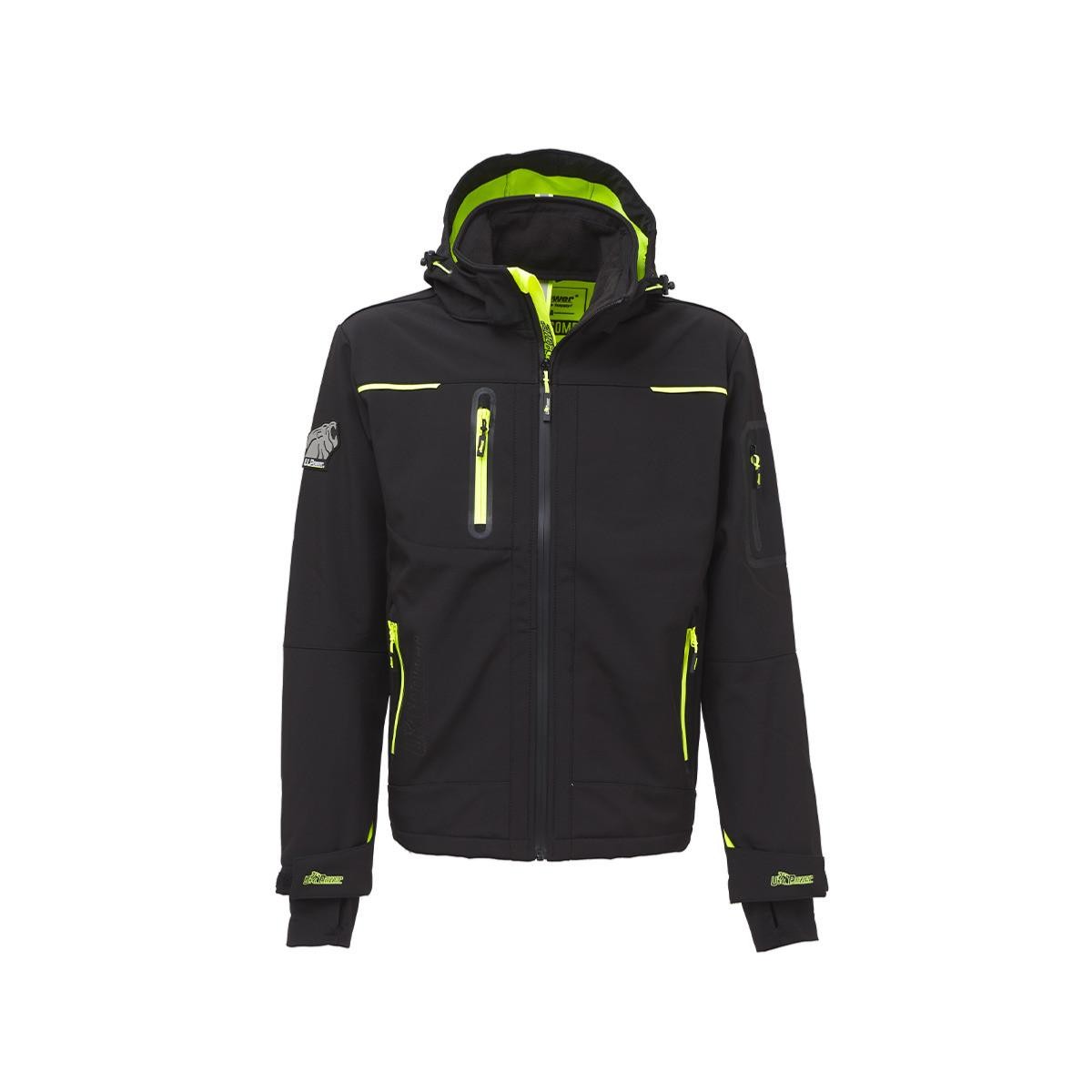 Veste de travail imperméable U-Power Space XXL softshell coupe-vent noire - 2