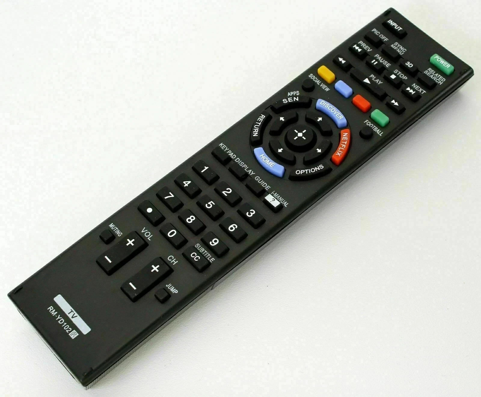 Universal Replace Remote Control RM-YD102 for Sony Bravia TV RM-YD102 RM-YD103