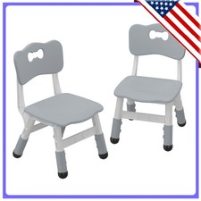 2pcs Adjustable Kids Chair 3 Level Height Adjustable Toddler Chair Child Chair