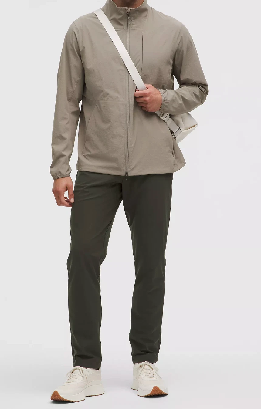 Lululemon ABC Pant Men’s 32 Slim Fit Olive Green Warpstreme 5 Pocket Zip Pocket
