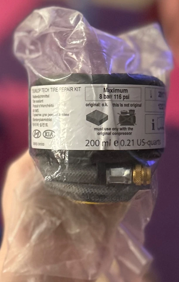 Kit de reparación de neumáticos Dunlop Tech para Kia o Hyundai SIN ABRIR  Foto 2 de 4