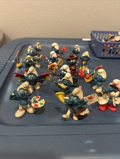 70s/80s Smurf Collectible Toy Figures, Lot Of 16