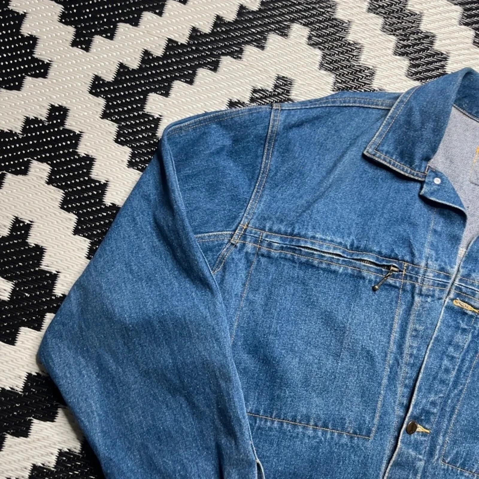 Vintage 90’s Karl Kani Men’s Blue Denim Shacket | XL image 2