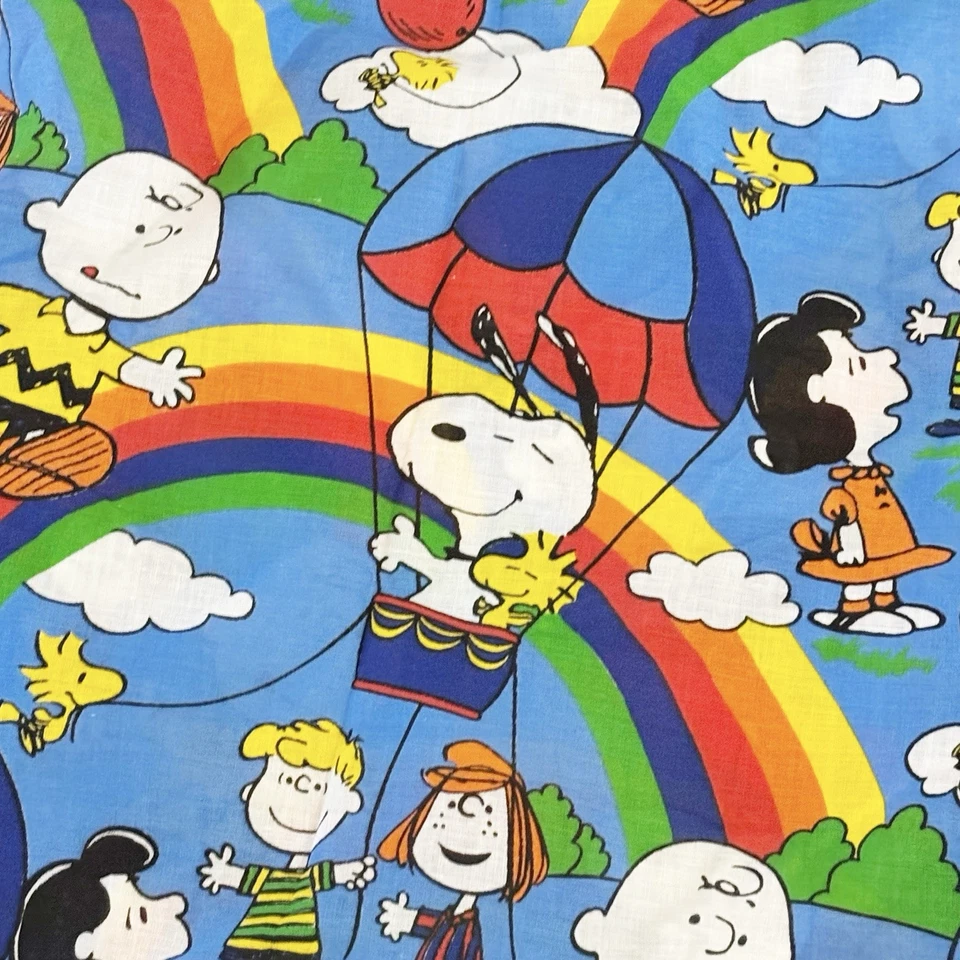 "Juego de dos paneles de cortina de cacahuetes arco iris vintage SEARS & ROEBUCK 25"" X 35""" Foto 4 de 4