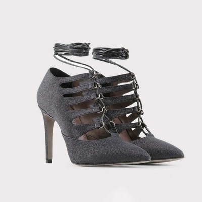Made in Italia Damen High Heels Gr 39 Morgana Glitter schwarz   Made in Italy