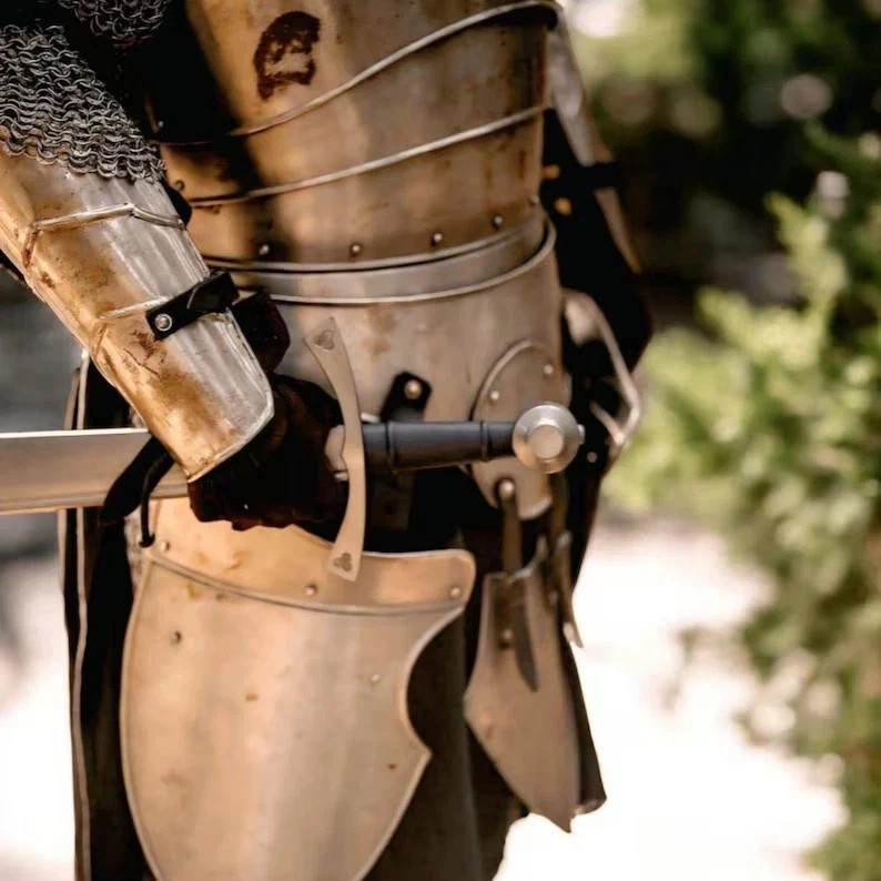 18 Gauge Steel Full Body Armor Medieval Helmet LARP and Cosplay Plate Armor Set