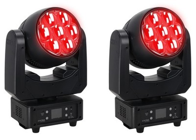 (2) Chauvet DJ SENTINEL WASH Q7Z ILS RGBW LED Moving Head Lights w/Built-in DFI