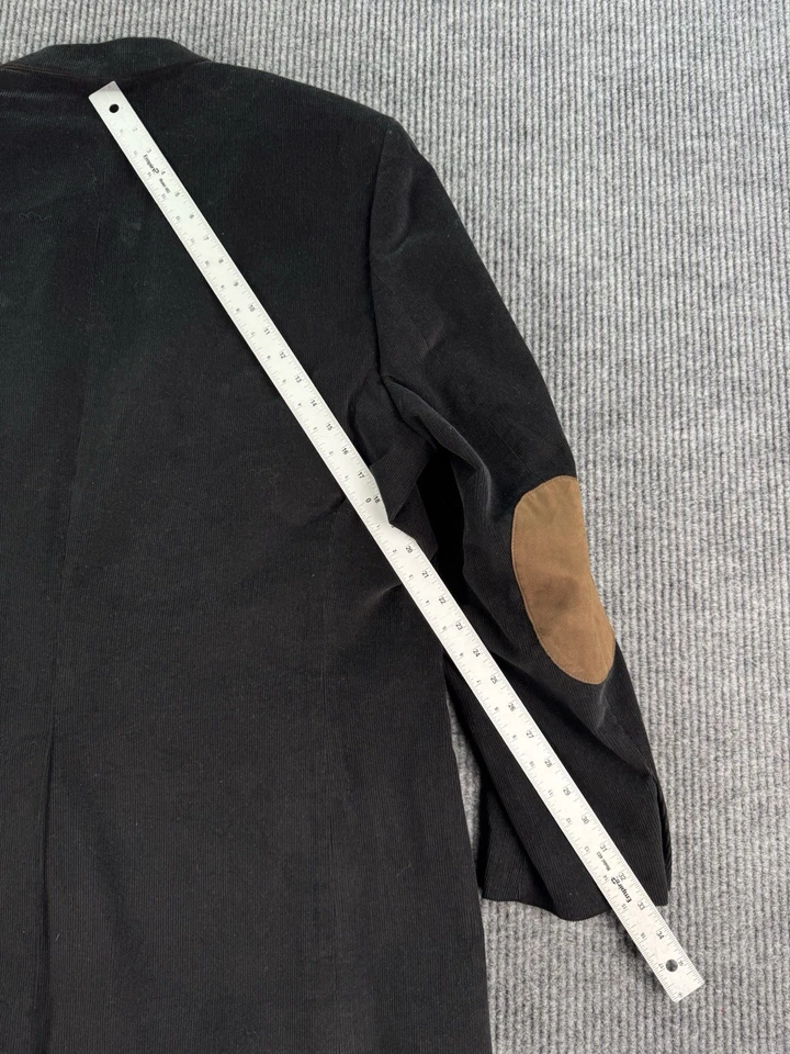 Blazer Ralph Lauren Vintage Hombres 48 L Negro Pana Madera Botones Deporte LRL Foto 4 de 4