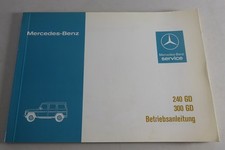 Mercedes G-class W460 240 Gd 300 Gd Owners Manual Betriebsanleitung 071979