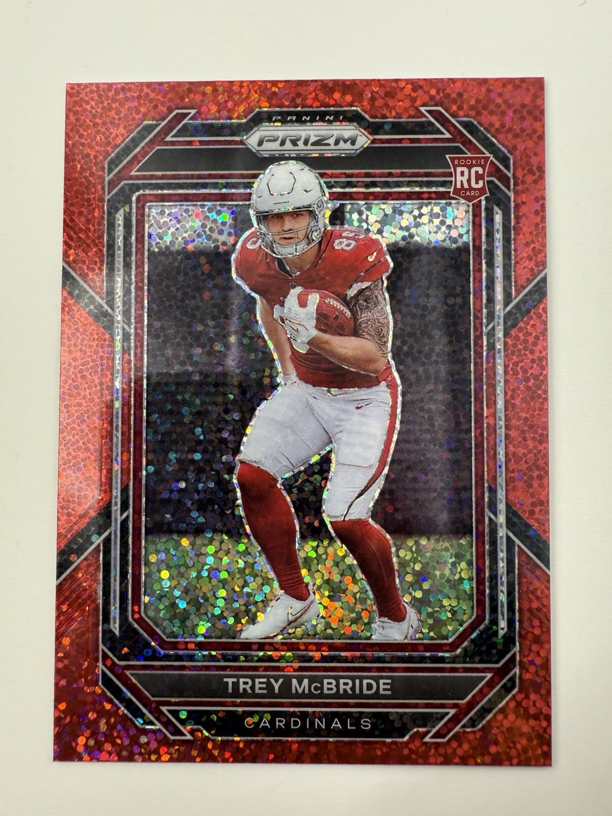 2022 Panini Prizm - Rookies Trey McBride #327 Red Sparkle (RC)