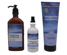 Bath  Body Works STARGAZING MEDITATION Mist Lotion Body Wash Aromatherapy 3 PC
