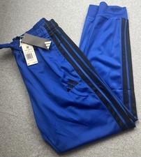 adidas Men  s Tricot Tapered Track Pants Royal Blue/Black Size Medium JI8814 NWT
