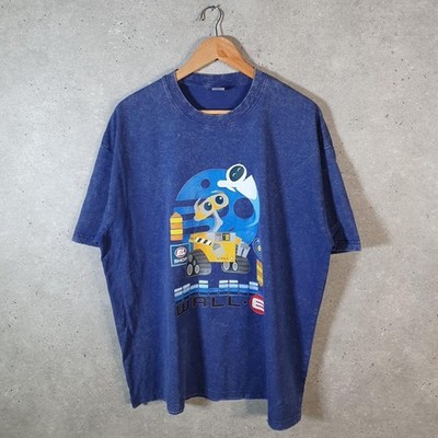Vintage Wall-E Graphic Print T-Shirt Herren Medium Navy C29080