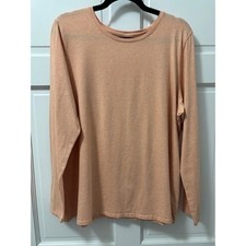 Pure Jill XL Long Sleeve Crew Neck Stretch Pima Cotton Blend Top