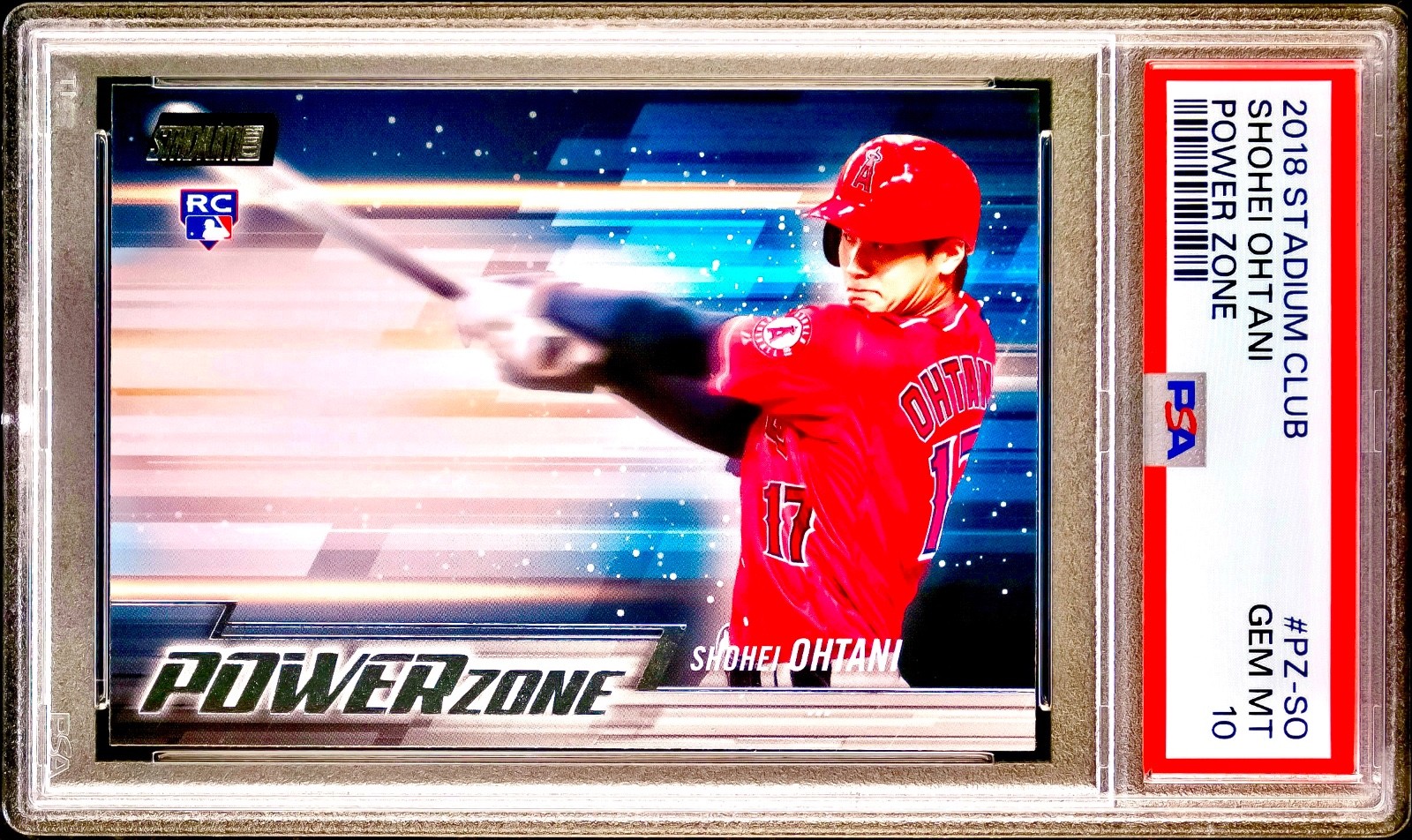 Shohei Ohtani ROOKIE RC POWER ZONE BATTING TOPPS STADIUM CLUB GEM MINT PSA 10