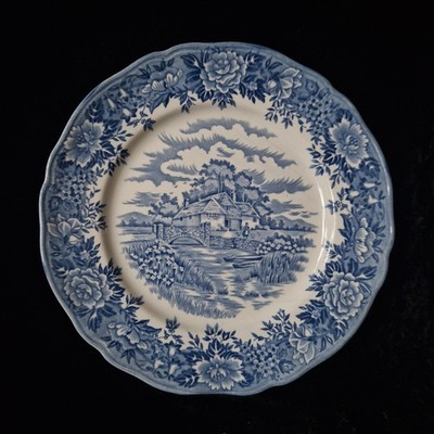 Vintage Salem China Co. Ironstone Speiseteller ''English Village'' 24,5 cm