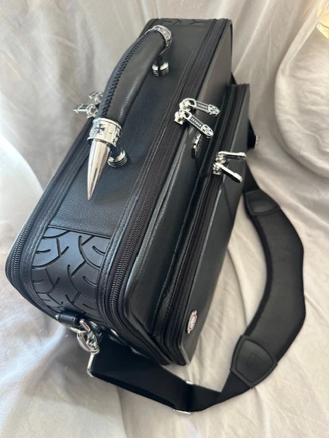 Байкерская кожаная сумка для ноутбука портфель. Мотоцикл офис бизнес Рождество ZEYNER - Изображение 3 из 4