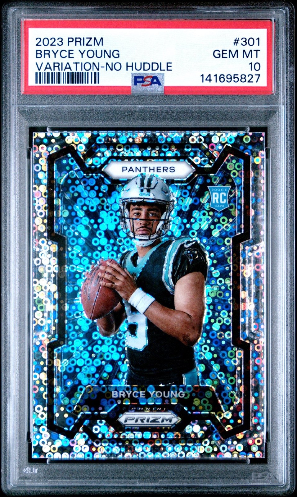 2023 Panini Prizm Bryce Young Variation No Huddle Rookie RC #301 PSA 10 Gem Mint